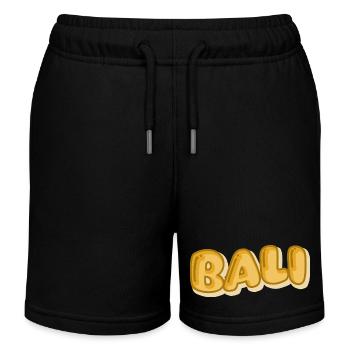 Urlaub Bali - Kinder Organic Joggingshorts Mini Bolter von Stanley/Stella - Schwarz - Vorne
