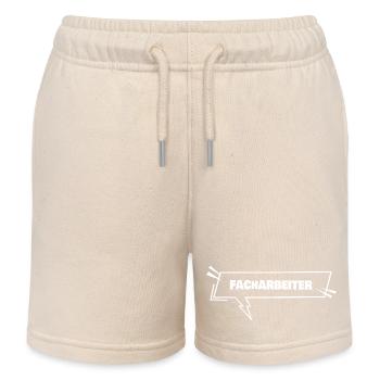 Education Skilled Workers - Kids Organic Sweat Shorts by Stanley/Stella - soft Ecru - Front