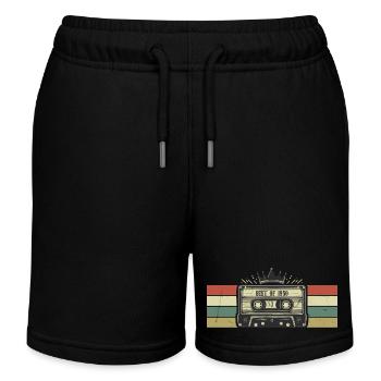 1950er Jahre Kassette - Geboren 1950 Geburtstagsgeschenk - Kinder Organic Joggingshorts Mini Bolter von Stanley/Stella - Schwarz - Vorne
