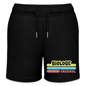 First name Biologist - Kids Organic Sweat Shorts by Stanley/Stella - black - Front