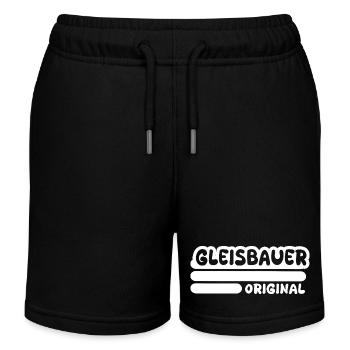 Gleisbauer als Beruf - Kinder Organic Joggingshorts Mini Bolter von Stanley/Stella - Schwarz - Vorne