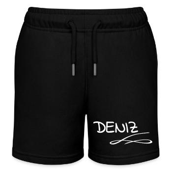 Deniz als Vorname - Kinder Organic Joggingshorts Mini Bolter von Stanley/Stella - Schwarz - Vorne