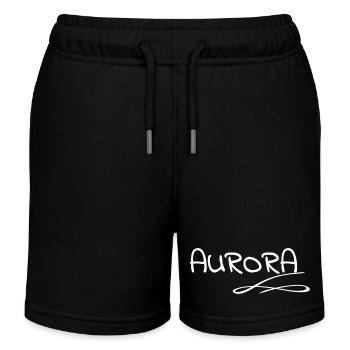 Geschenk für Aurora - Kinder Organic Joggingshorts Mini Bolter von Stanley/Stella - Schwarz - Vorne