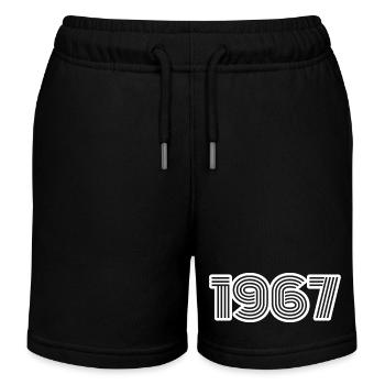 Geboren 1967 - Kinder Organic Joggingshorts Mini Bolter von Stanley/Stella - Schwarz - Vorne