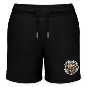 Sow Life-Logo (weißer Text) - Kinder Organic Joggingshorts Mini Bolter von Stanley/Stella - Schwarz - Vorne