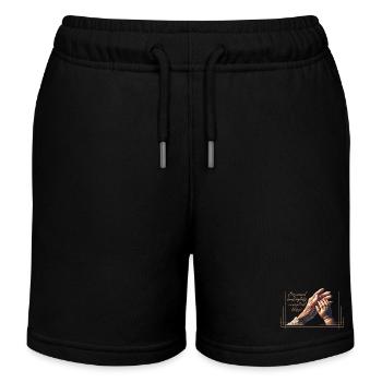 Ein alter Hase führt, ein junger Mann vertraut - Kinder Organic Joggingshorts Mini Bolter von Stanley/Stella - Schwarz - Vorne