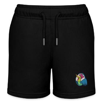 Bremen Town Musicians: Rooster for early risers! - Kids Organic Sweat Shorts by Stanley/Stella - black - Front