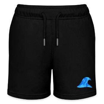 Blaue Welle - Kinder Organic Joggingshorts Mini Bolter von Stanley/Stella - Schwarz - Vorne