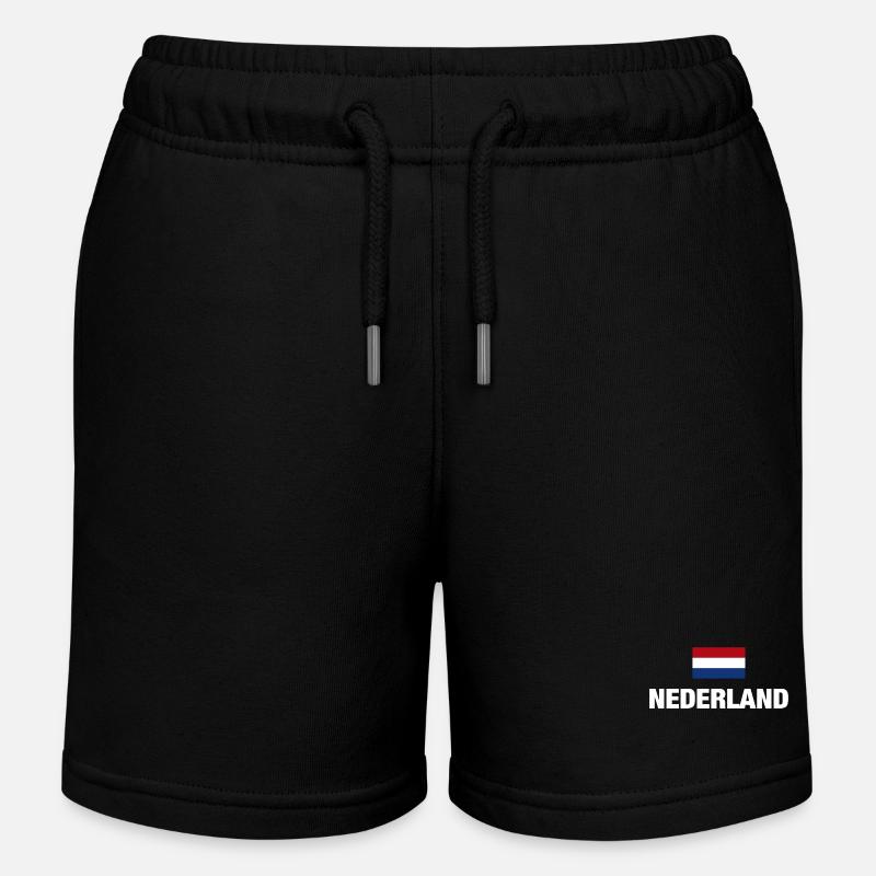 Pays-Bas Pays-Bas Hollande drapeau cadeau - Short de jogging enfant bio Stanley/Stella - noir