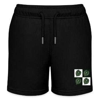 Anthurium Clarinervium - Short de jogging enfant bio Stanley/Stella - noir - Devant