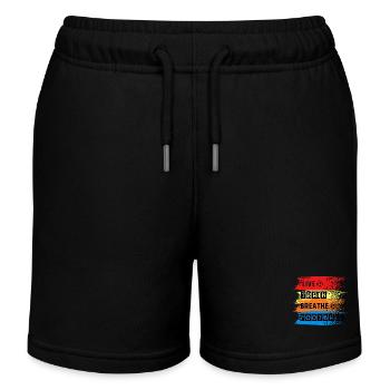 FOOTBALL FASHION LIVE TRAIN FOOTBALL - Kids Organic Sweat Shorts by Stanley/Stella - black - Front