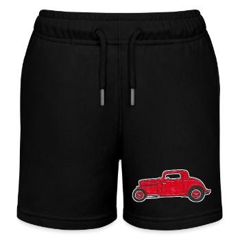 Hot Rod rouge, Street Rod, design de Mondwinkel - Short de jogging enfant bio Stanley/Stella - noir - Devant
