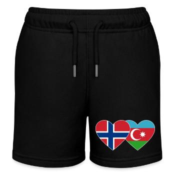 Norvège Drapeau azerbaïdjanais - Short de jogging enfant bio Stanley/Stella - noir - Devant
