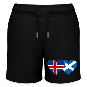 Island Schottland Flagge Herz - Kinder Organic Joggingshorts Mini Bolter von Stanley/Stella - Schwarz - Vorne