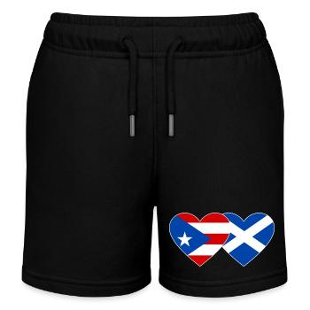 Porto Rico Ecosse Drapeau Coeur - Short de jogging enfant bio Stanley/Stella - noir - Devant