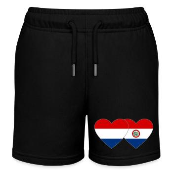 Holland Paraguay Heart Flag - Kids Organic Sweat Shorts by Stanley/Stella - black - Front