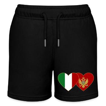 Italie Drapeau du Montanegro - Short de jogging enfant bio Stanley/Stella - noir - Devant