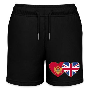 Montenegro England Flagge - Kinder Organic Joggingshorts Mini Bolter von Stanley/Stella - Schwarz - Vorne
