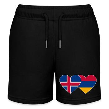 Island Armenien Flagge Herz - Kinder Organic Joggingshorts Mini Bolter von Stanley/Stella - Schwarz - Vorne