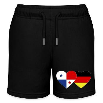 Panama Allemagne Flag Heart - Short de jogging enfant bio Stanley/Stella - noir - Devant