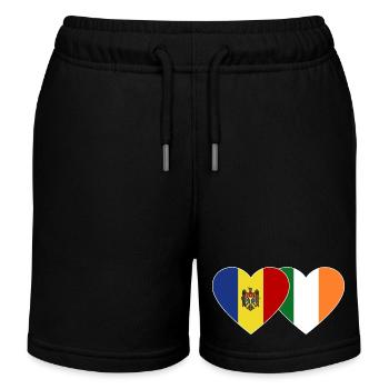 Andorra Irland Flagge Herz - Kinder Organic Joggingshorts Mini Bolter von Stanley/Stella - Schwarz - Vorne