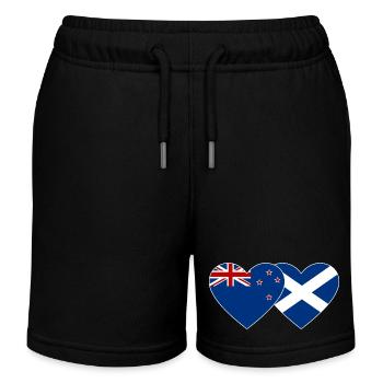 Nouvelle-Zélande Écosse Flag Heart - Short de jogging enfant bio Stanley/Stella - noir - Devant