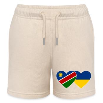 Namibie Ukraine Flag Coeur - Short de jogging enfant bio Stanley/Stella - écru doux - Devant