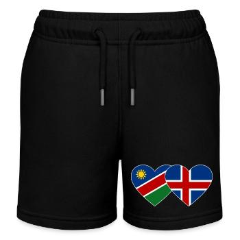 Namibia Island Flagge Herz - Kinder Organic Joggingshorts Mini Bolter von Stanley/Stella - Schwarz - Vorne