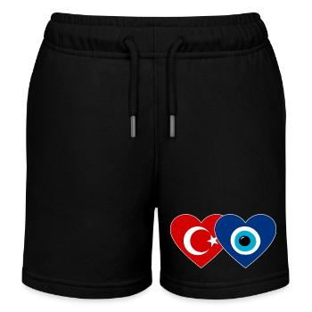 Turquie Nazarpearl Heart - Short de jogging enfant bio Stanley/Stella - noir - Devant