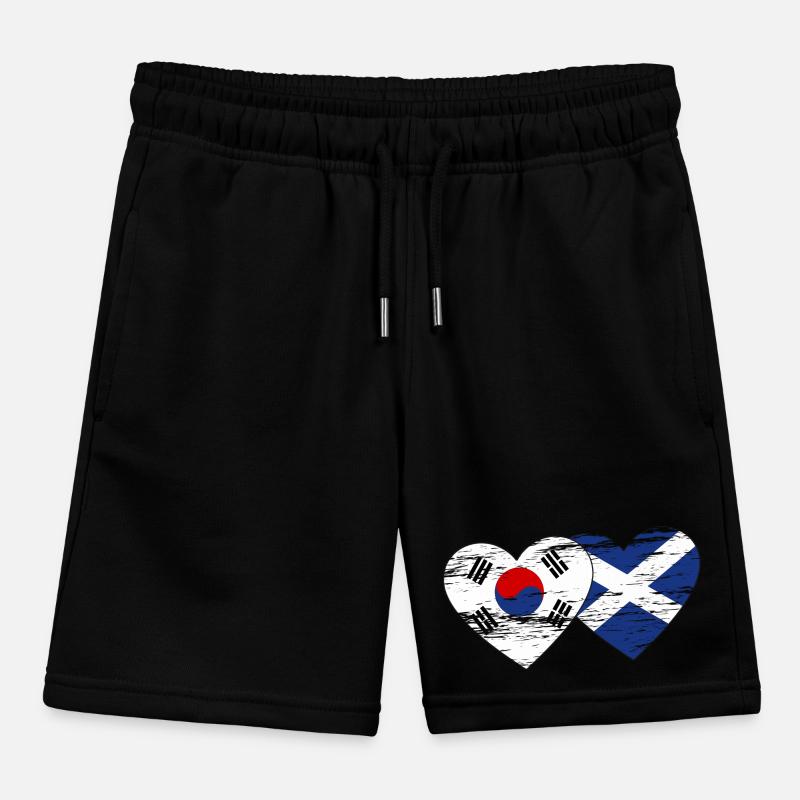 Corée du Sud Ecosse Drapeau Utilisé Short de jogging enfant bio Stanley/Stella