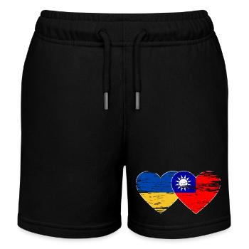 Drapeau de l’Ukraine Taïwan utilisé - Short de jogging enfant bio Stanley/Stella - noir - Devant