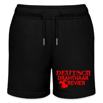 Deutsch Drahthaar - Kinder Organic Joggingshorts Mini Bolter von Stanley/Stella - Schwarz - Vorne