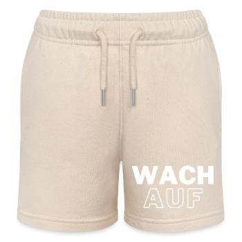 Wach auf - Kinder Organic Joggingshorts Mini Bolter von Stanley/Stella - Natur - Vorne