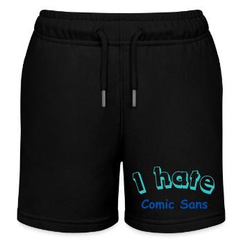 Je déteste Comic Sans - Short de jogging enfant bio Stanley/Stella - noir - Devant