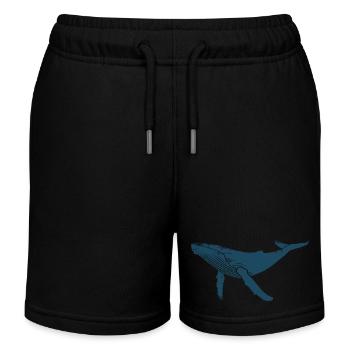 Wal - Buckelwal - Meeressäuger - Geschenk - Kinder Organic Joggingshorts Mini Bolter von Stanley/Stella - Schwarz - Vorne