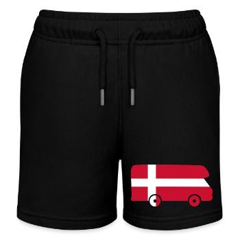 Camper Danemark Voyage Vacances Camper Autocollant - Short de jogging enfant bio Stanley/Stella - noir - Devant