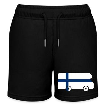 RV Finland Voyage Vacances Camper Autocollant - Short de jogging enfant bio Stanley/Stella - noir - Devant
