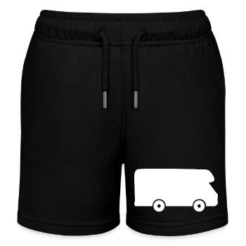 Autocollant de vacances en camping-car autocollant Camper Travel - Short de jogging enfant bio Stanley/Stella - noir - Devant