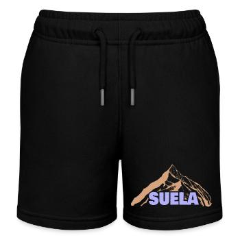 Geschenkidee Suela - Kinder Organic Joggingshorts Mini Bolter von Stanley/Stella - Schwarz - Vorne