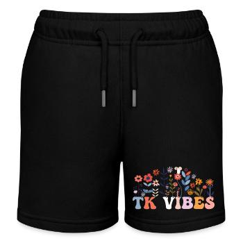TK Vibes Wildflower Retro Teacher Daisy Kid - Short de jogging enfant bio Stanley/Stella - noir - Devant