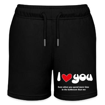 Je t’aime - Citations amusantes Couples NOUVEAU 28 - Short de jogging enfant bio Stanley/Stella - noir - Devant