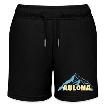Frauenname Aulona - Kinder Organic Joggingshorts Mini Bolter von Stanley/Stella - Schwarz - Vorne