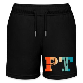 Herzschlag Retro-Physiotherapeut - Kinder Organic Joggingshorts Mini Bolter von Stanley/Stella - Schwarz - Vorne