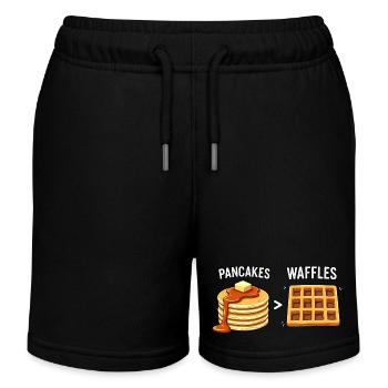 Crêpes sur gaufres - Short de jogging enfant bio Stanley/Stella - noir - Devant