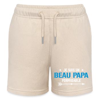 Ich bin ein großartiger Stiefvater - Schwiegervater-Geschenk - Kinder Organic Joggingshorts Mini Bolter von Stanley/Stella - Natur - Vorne