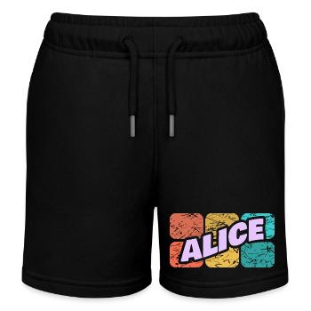 Cadeau pour Alice - Short de jogging enfant bio Stanley/Stella - noir - Devant
