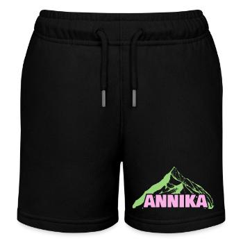 Alpinisme Annika - Short de jogging enfant bio Stanley/Stella - noir - Devant
