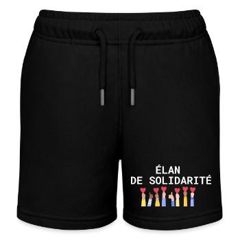 élan de solidarité - Short de jogging enfant bio Stanley/Stella - noir - Devant
