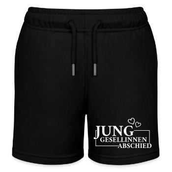 Junggesellinnenabschied Herzen - Kinder Organic Joggingshorts Mini Bolter von Stanley/Stella - Schwarz - Vorne