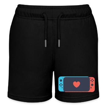 Switch Love - Kids Organic Sweat Shorts by Stanley/Stella - black - Front
